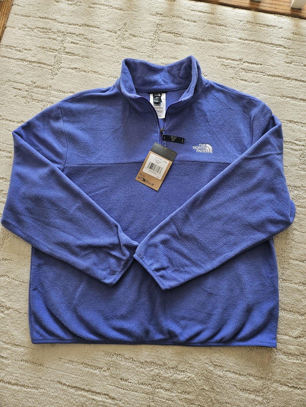 The North Face Womens Indigo Plum 1/4 Zip Fleece Pullover, Large, NWT